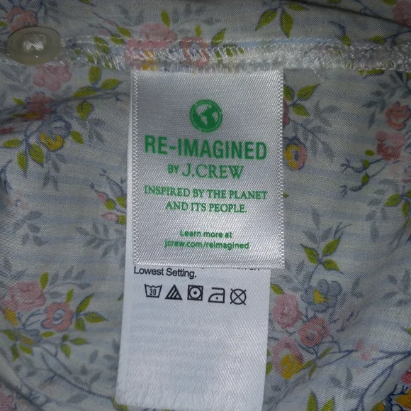 Liberty Floral Fabric Peasant Blouse by J. Crew XXL - Picture 5 of 8